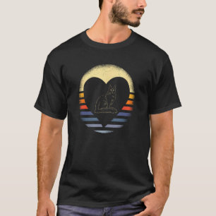 Maine Coon Vintag Heart Funny Maine Coon Cat Liebe T-Shirt