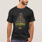 Maine Coon Weihnachtsbaum Lichter Weihnachten Lo T-Shirt (Vorderseite)
