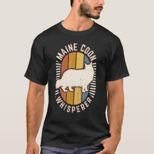 Maine Coon Whisperer Vintag Classic Retro Animal T-Shirt
