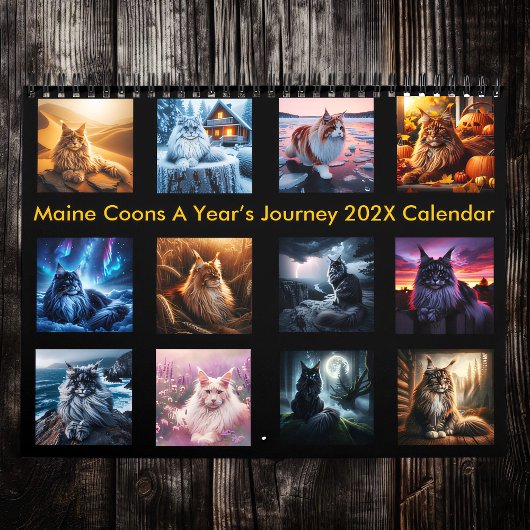 Maine Coons A Year's Journey 202X Kalender