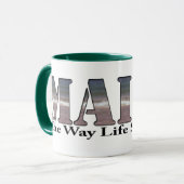 Maine das Weisen-Leben sollte sein Tasse (Vorderseite Links)