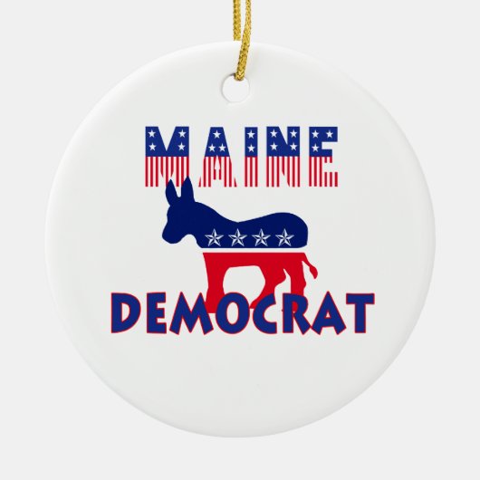 Maine Demokrat Keramikornament (Vorne)