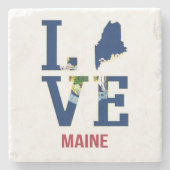 Maine der Liebe des US-Staat Steinuntersetzer (Vorderseite)