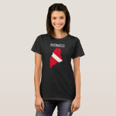 Maine Divemaster Scuba Diving Instructor Dive Flag T-Shirt (Vorne ganz)