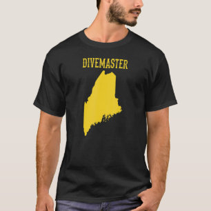 Maine Divemaster Tauchen Instructor Dive Flag T-Shirt
