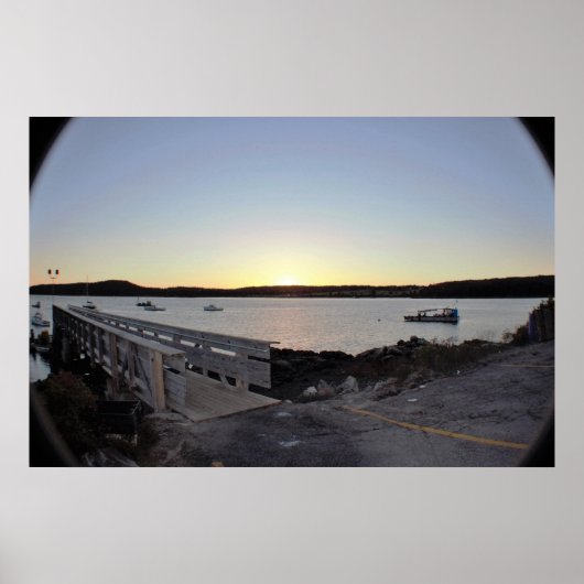 Maine Dock Sunset Poster (Vorne)