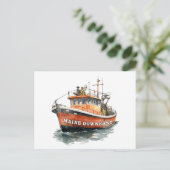 Maine-Downeast-Boot-Fischerei Postkarte (Stehend Vorderseite)