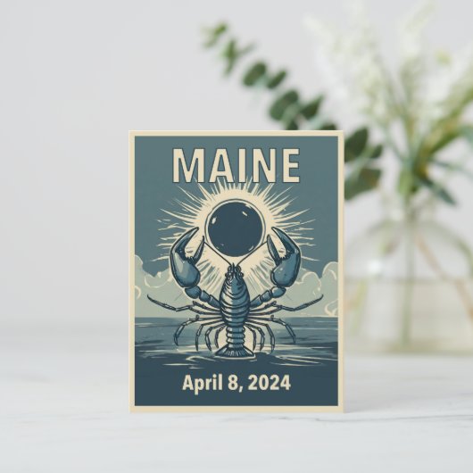 Maine Eclipse Postkarte (Stehend Vorderseite)