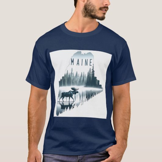 Maine Elch T-Shirt (Vorderseite)