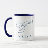 Maine - Eleganter Blue Lobster - Custom Tasse (Links)