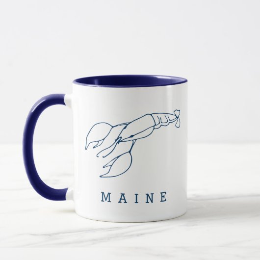 Maine - Eleganter Blue Lobster - Custom Tasse (Links)