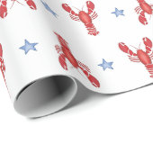 Maine Event Lobster Preppy Seaside Coastes Geschenkpapier (Rolleneckpunkt)
