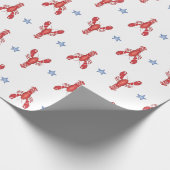 Maine Event Lobster Preppy Seaside Coastes Geschenkpapier (Ecke)