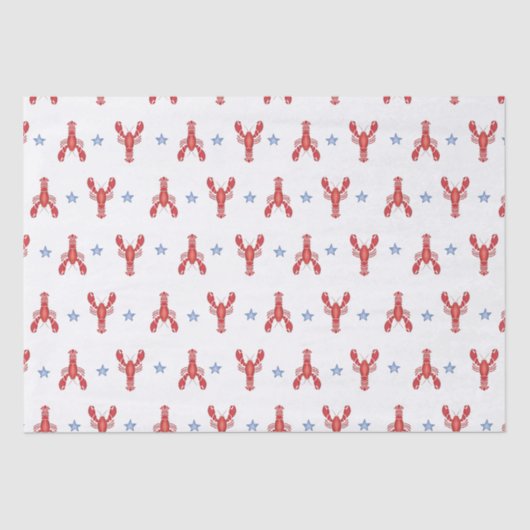 Maine Event Lobster Preppy Seaside Coastes Seidenpapier (Vorderseite)