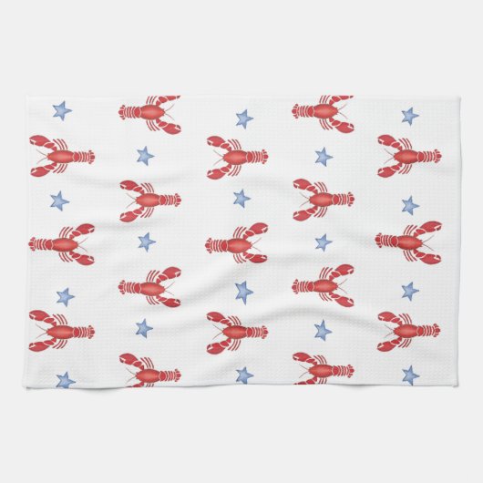 Maine Event Lobster Shack Preppy Seaside Coast Geschirrtuch (Horizontal)