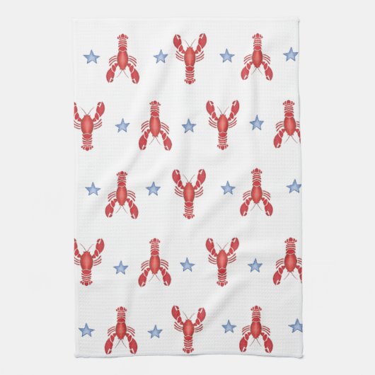 Maine Event Lobster Shack Preppy Seaside Coast Geschirrtuch (Vertikal)