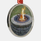 Maine FirePits! Silbernes Ornament (Rechts)