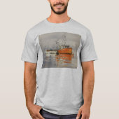 Maine Fischerboot Orange T - Shirt (Vorderseite)