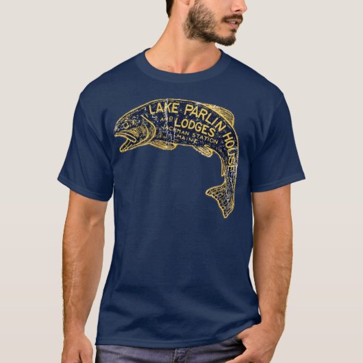 Maine Fishing T - Shirt - Lake Parlin Lodge Jackma (Vorderseite)