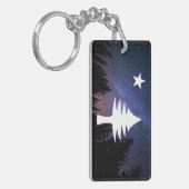 Maine Flag 1901 - Starry Night Edition Schlüsselanhänger (Vorderseite links)