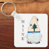 Maine Flag Gnome Hat Schlüsselanhänger (Vorderseite)