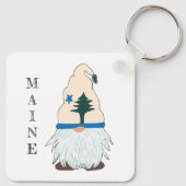 Maine Flag Gnome Hat Schlüsselanhänger (Rückseite)