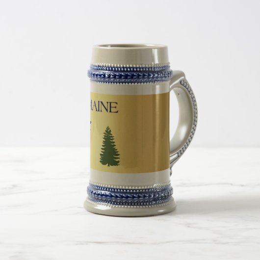 Maine-Flagge 1901 Bierglas (VorderseiteRechts)