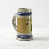 Maine-Flagge 1901 Bierglas (Vorderseite Links)