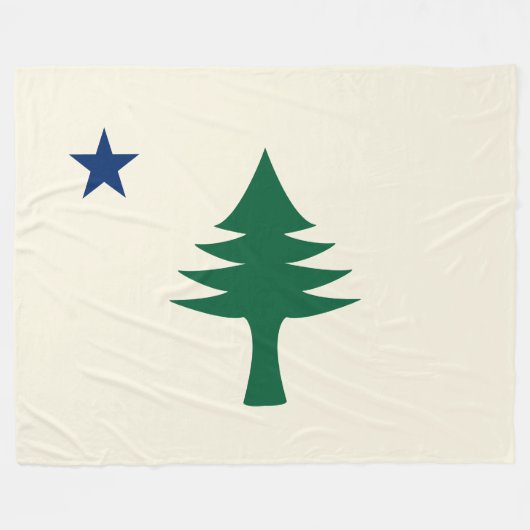 Maine-Flagge 1901 Fleecedecke (Vorderseite (Horizontal))