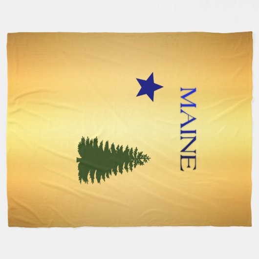 Maine-Flagge 1901 Fleecedecke (Vorderseite (Horizontal))