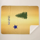 Maine-Flagge 1901 Sherpadecke (Vorderseite (Horizontal))