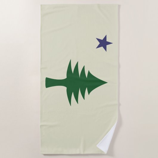 Maine-Flagge 1901 Strandtuch (Vorderseite)