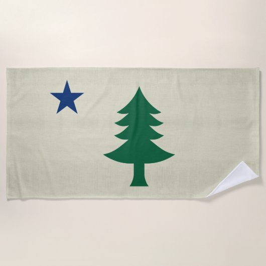 Maine-Flagge 1901 Strandtuch (Vorderseite)