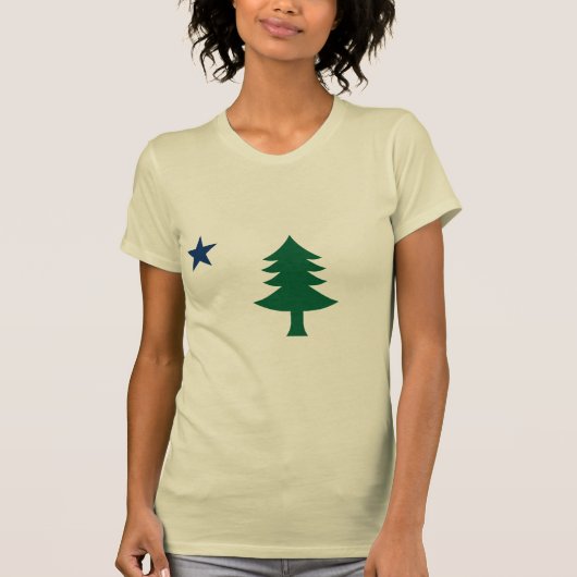 Maine-Flagge 1901 T-Shirt (Vorderseite)