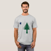 Maine-Flagge 1901 T-Shirt (Vorne ganz)