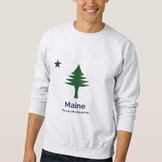 Maine-Flagge-Sweatshirt Sweatshirt (Vorderseite)