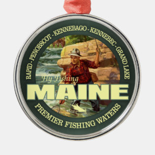 Maine-Fliegen-Fischen Ornament Aus Metall