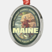 Maine Fly Fishing Ornament Aus Metall (Links)