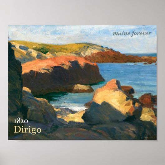 Maine Forever Biennale Briefmarke Kunst Poster (Vorne)