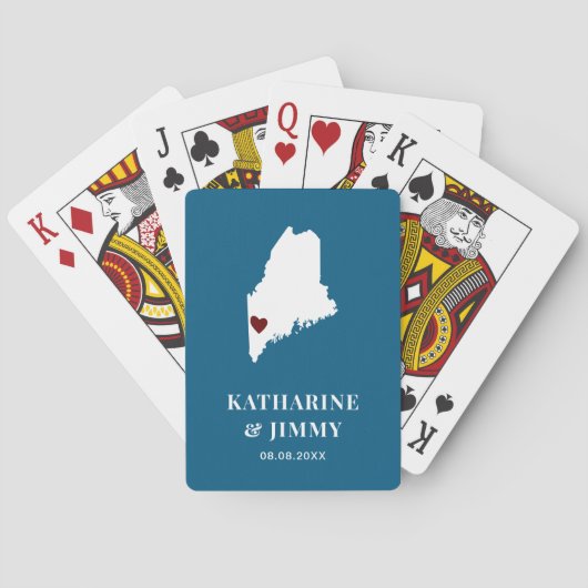 Maine Gastgeschenk Hochzeit Deck Karten, Staat Kar Spielkarten (Rückseite)