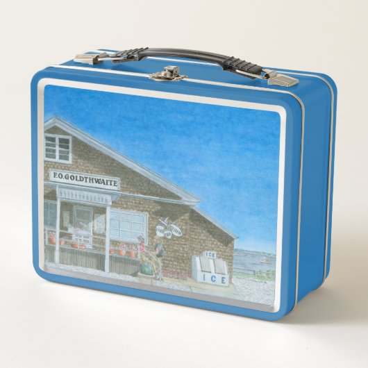 Maine General Store Aquarell Metall Brotdose (Vorderseite)