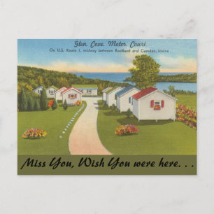 Maine, Glen Cove Motor Court, Camden Postkarte