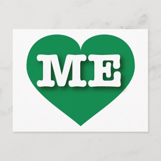 Maine Green Heart - I Liebe ME Postkarte (Vorderseite)