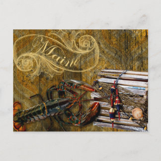 Maine-Grunge-Hummer Postkarte