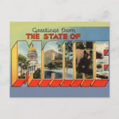 Maine Gruß Postkarte (Vorderseite)