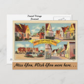 Maine, Grüße aus Dänischem Dorf Postkarte (Vorne/Hinten)