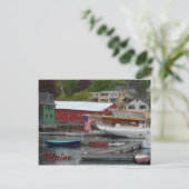 Maine Harbor Postkarte (Stehend Vorderseite)