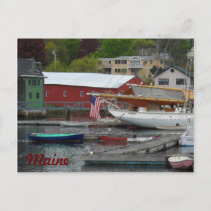 Maine Harbor Postkarte