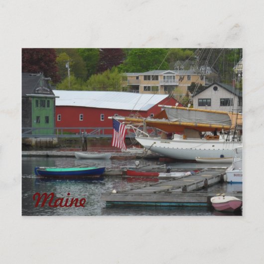 Maine Harbor Postkarte (Vorderseite)
