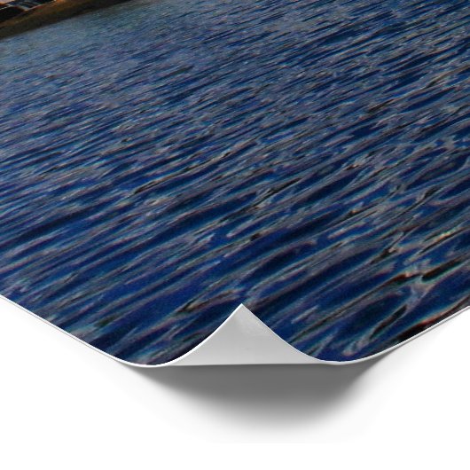 Maine Harbour im Sommer Poster (Ecke)